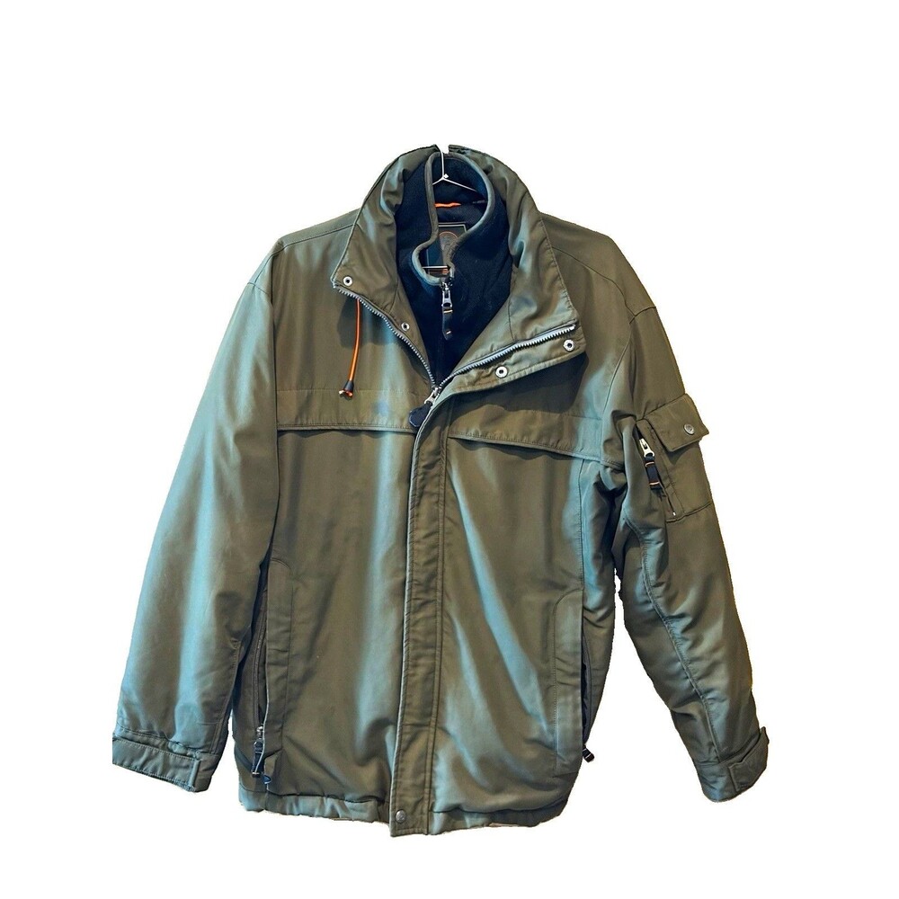 Weatherproof Men’s Green Full Zip Fleece Lined Jacket  M Flaw Read